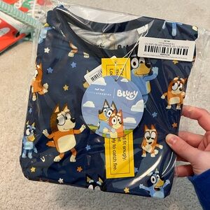 NWT Little Sleepies Bluey Dance Mode Two Piece Short Sleeve Set